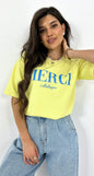 T-shirt Merci żółty