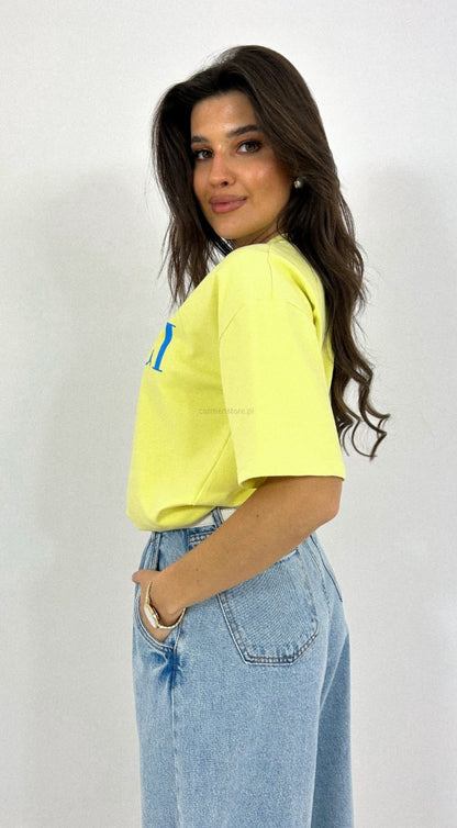 T-shirt Merci żółty